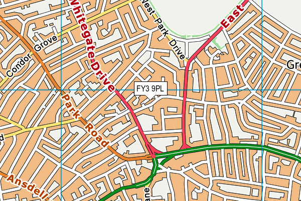 FY3 9PL map - OS VectorMap District (Ordnance Survey)