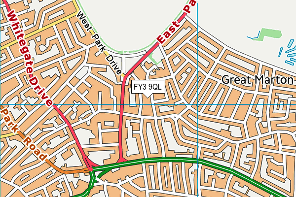 FY3 9QL map - OS VectorMap District (Ordnance Survey)