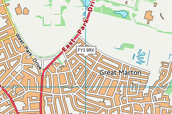 FY3 9RX map - OS VectorMap District (Ordnance Survey)