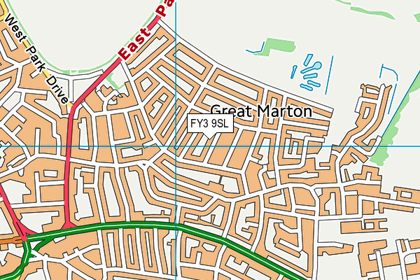 FY3 9SL map - OS VectorMap District (Ordnance Survey)