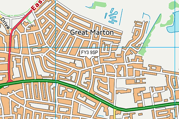 FY3 9SP map - OS VectorMap District (Ordnance Survey)