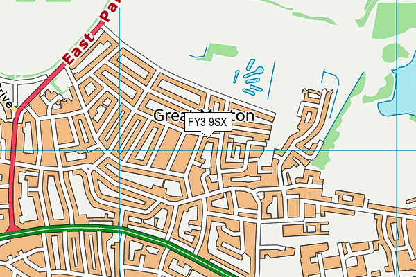 FY3 9SX map - OS VectorMap District (Ordnance Survey)