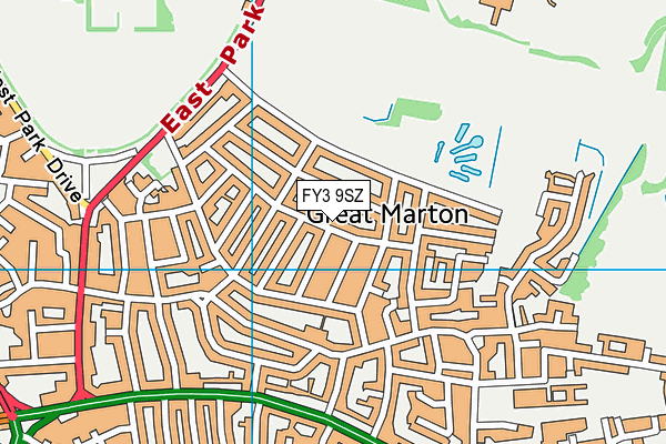 FY3 9SZ map - OS VectorMap District (Ordnance Survey)