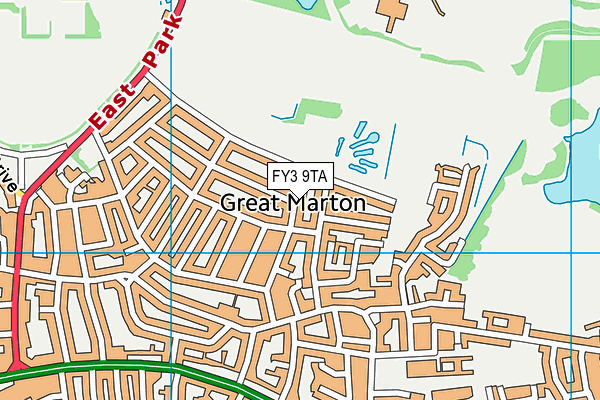 FY3 9TA map - OS VectorMap District (Ordnance Survey)