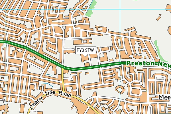 FY3 9TW map - OS VectorMap District (Ordnance Survey)