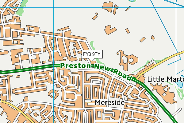 FY3 9TY map - OS VectorMap District (Ordnance Survey)