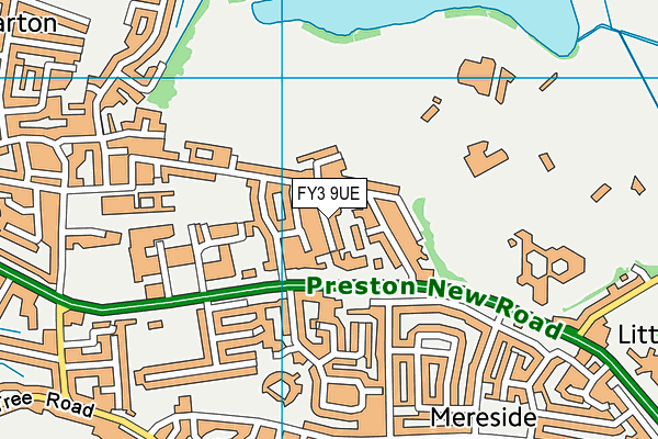 FY3 9UE map - OS VectorMap District (Ordnance Survey)