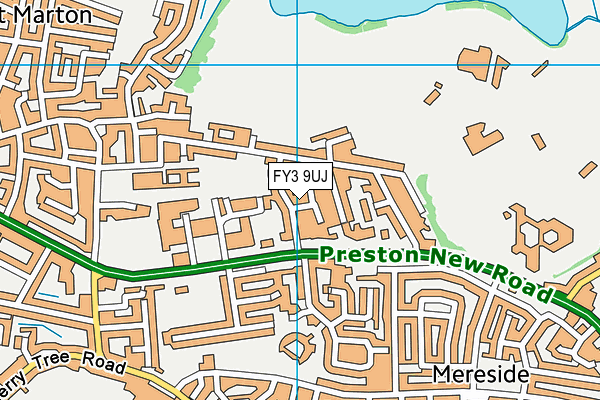 FY3 9UJ map - OS VectorMap District (Ordnance Survey)