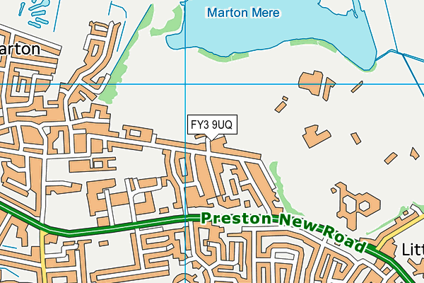 FY3 9UQ map - OS VectorMap District (Ordnance Survey)