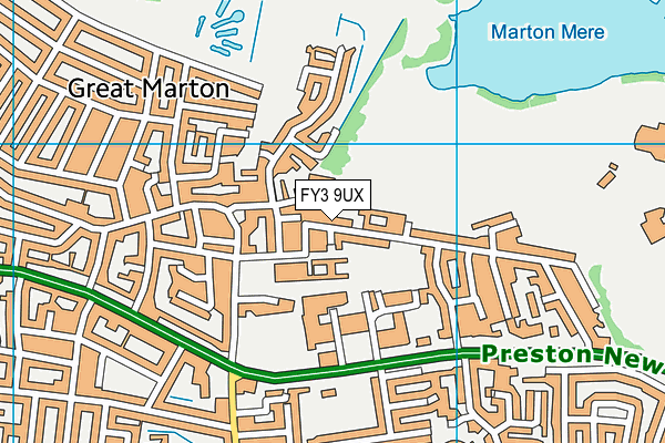 FY3 9UX map - OS VectorMap District (Ordnance Survey)