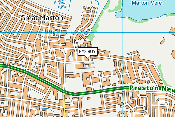 FY3 9UY map - OS VectorMap District (Ordnance Survey)