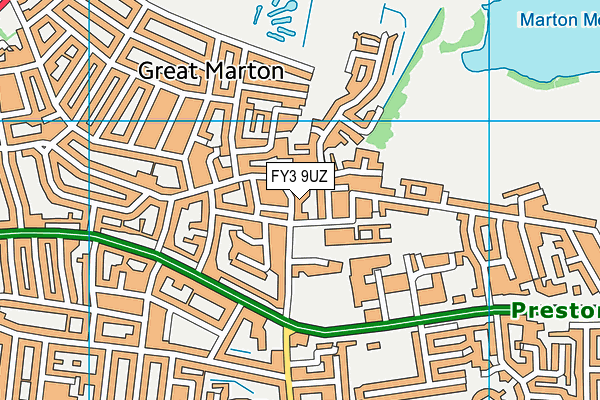 FY3 9UZ map - OS VectorMap District (Ordnance Survey)