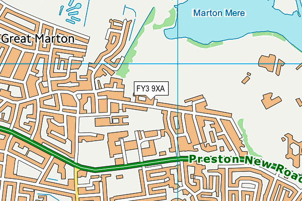 FY3 9XA map - OS VectorMap District (Ordnance Survey)