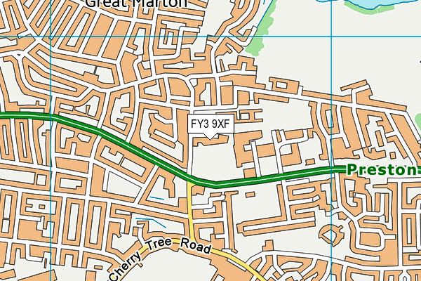 FY3 9XF map - OS VectorMap District (Ordnance Survey)