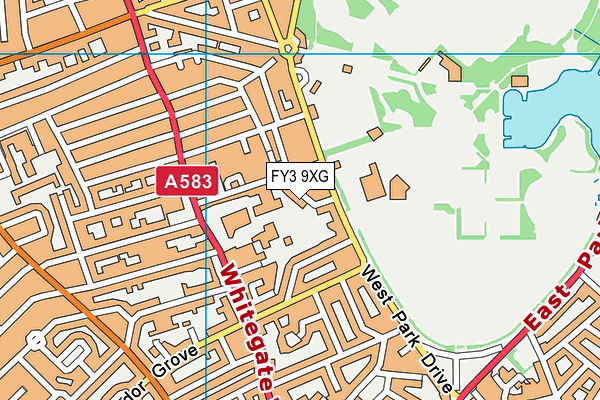 FY3 9XG map - OS VectorMap District (Ordnance Survey)