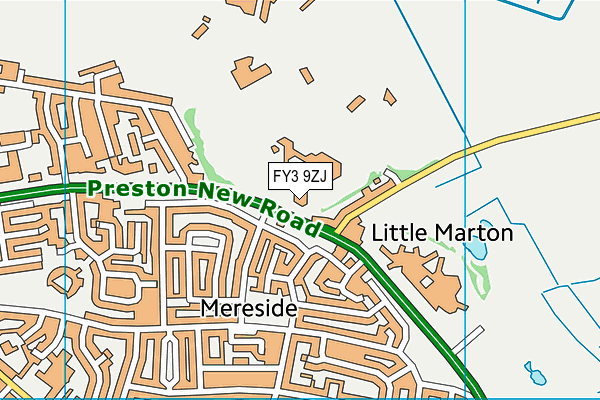 FY3 9ZJ map - OS VectorMap District (Ordnance Survey)