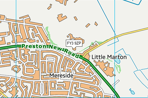 FY3 9ZP map - OS VectorMap District (Ordnance Survey)