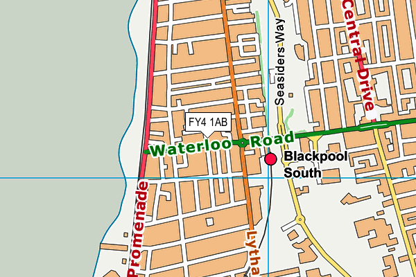 Absolute Fitness Gym Blackpool map (FY4 1AB) - OS VectorMap District (Ordnance Survey)