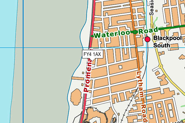 FY4 1AX map - OS VectorMap District (Ordnance Survey)