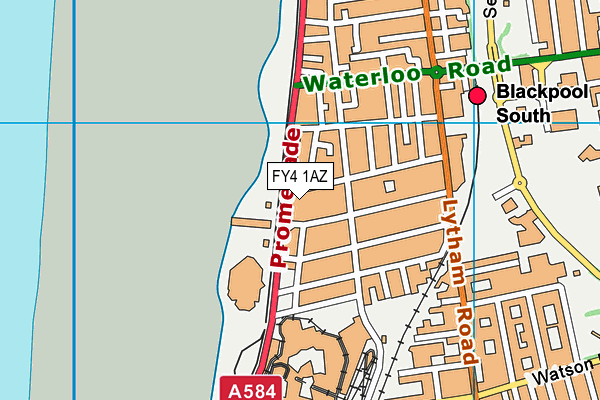 FY4 1AZ map - OS VectorMap District (Ordnance Survey)