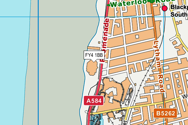 Sandcastle Water Park map (FY4 1BB) - OS VectorMap District (Ordnance Survey)