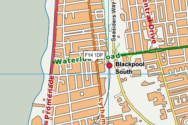 FY4 1DP map - OS VectorMap District (Ordnance Survey)