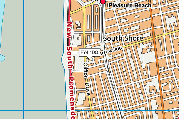 FY4 1DQ map - OS VectorMap District (Ordnance Survey)