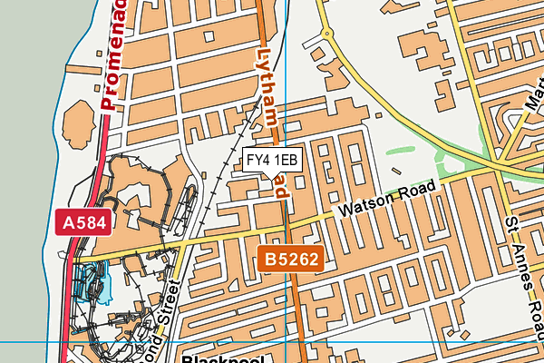 FY4 1EB map - OS VectorMap District (Ordnance Survey)