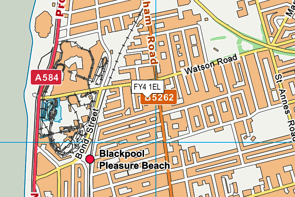 FY4 1EL map - OS VectorMap District (Ordnance Survey)