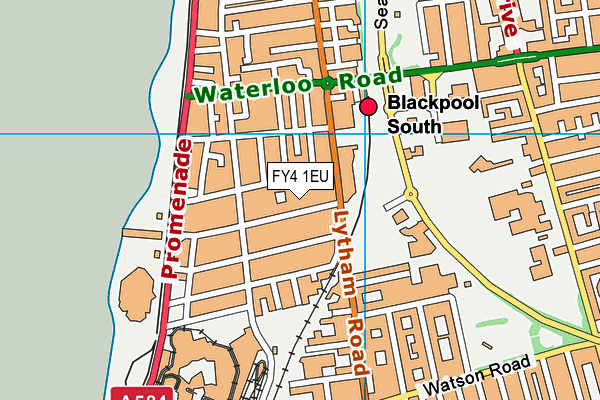 Map of THE WILFORD HOTEL BLACKPOOL LTD at district scale
