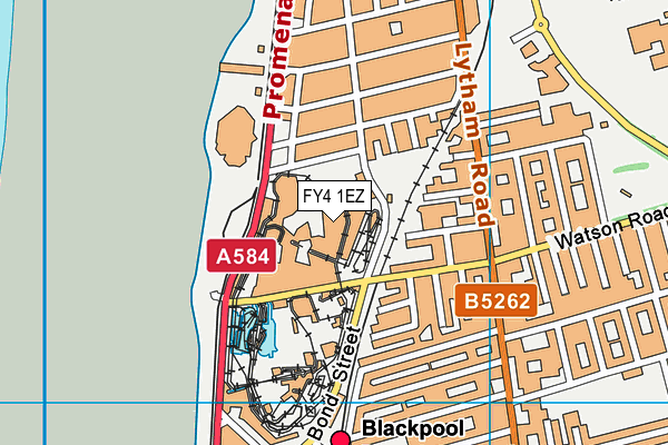 Pleasure Beach Arena map (FY4 1EZ) - OS VectorMap District (Ordnance Survey)