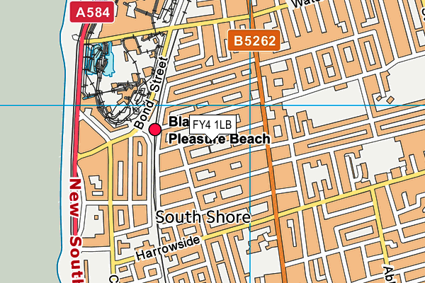 FY4 1LB map - OS VectorMap District (Ordnance Survey)