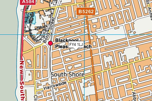FY4 1LJ map - OS VectorMap District (Ordnance Survey)