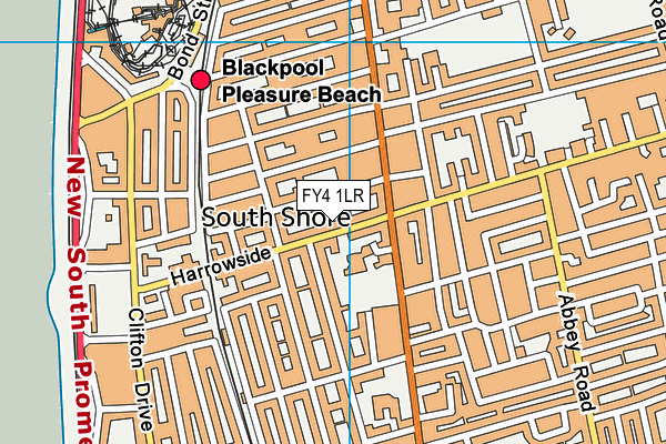 FY4 1LR map - OS VectorMap District (Ordnance Survey)