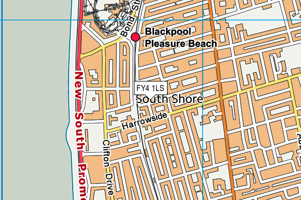 FY4 1LS map - OS VectorMap District (Ordnance Survey)