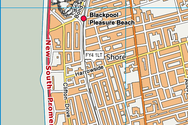 FY4 1LT map - OS VectorMap District (Ordnance Survey)