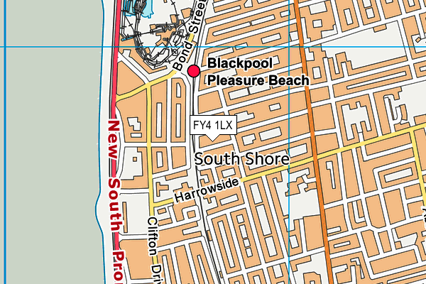 FY4 1LX map - OS VectorMap District (Ordnance Survey)
