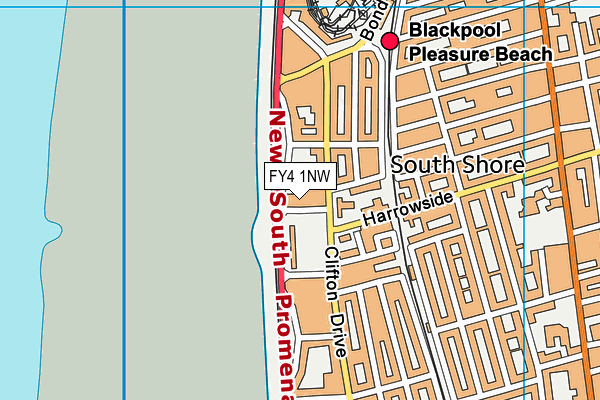 FY4 1NW map - OS VectorMap District (Ordnance Survey)