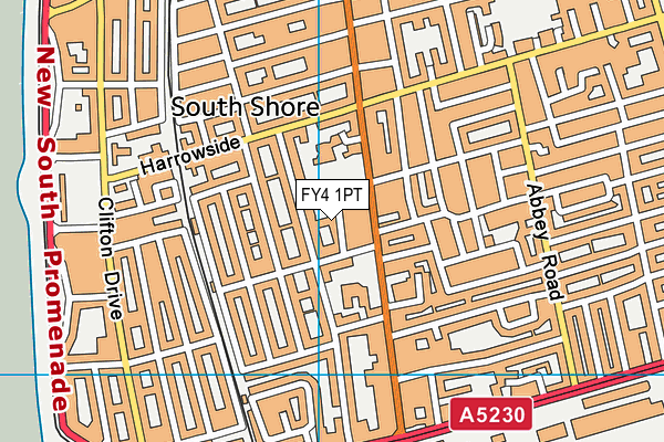 FY4 1PT map - OS VectorMap District (Ordnance Survey)