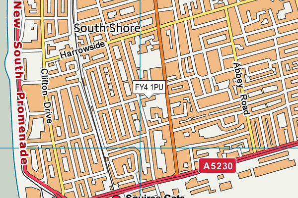 FY4 1PU map - OS VectorMap District (Ordnance Survey)