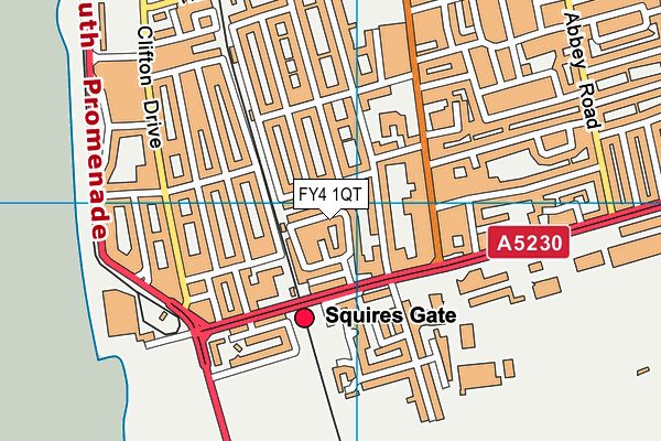 FY4 1QT map - OS VectorMap District (Ordnance Survey)