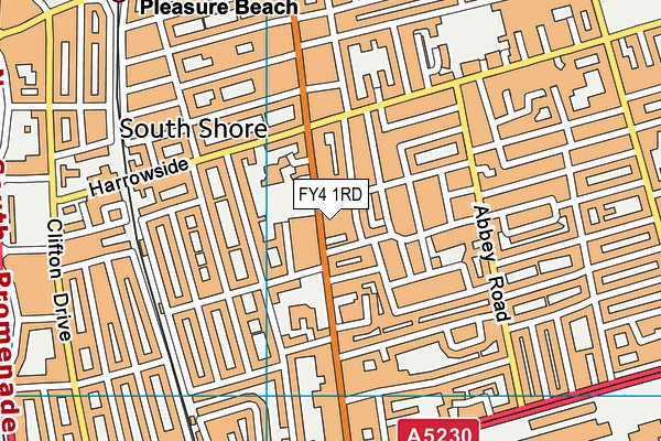 FY4 1RD map - OS VectorMap District (Ordnance Survey)