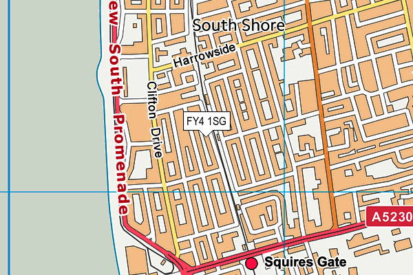 FY4 1SG map - OS VectorMap District (Ordnance Survey)