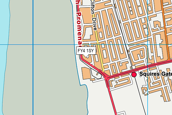 FY4 1SY map - OS VectorMap District (Ordnance Survey)