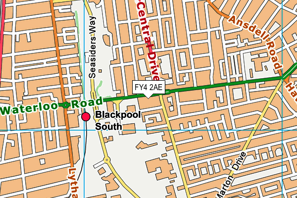 FY4 2AE map - OS VectorMap District (Ordnance Survey)