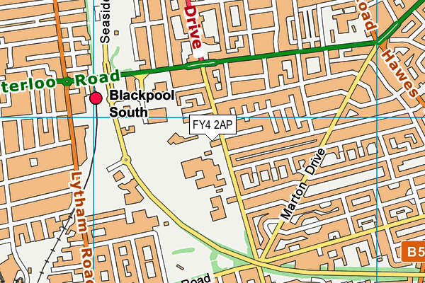 FY4 2AP map - OS VectorMap District (Ordnance Survey)