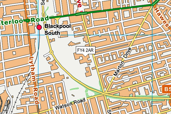 FY4 2AR map - OS VectorMap District (Ordnance Survey)