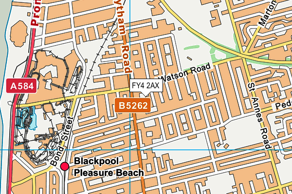 FY4 2AX map - OS VectorMap District (Ordnance Survey)