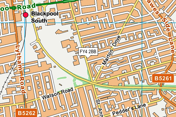 FY4 2BB map - OS VectorMap District (Ordnance Survey)