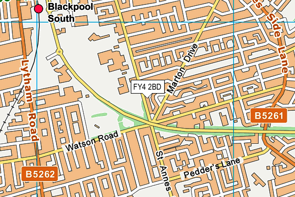 FY4 2BD map - OS VectorMap District (Ordnance Survey)